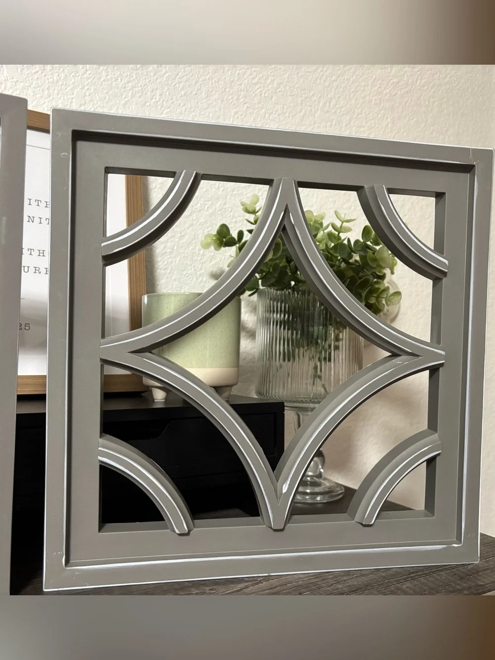 Gray Decorative Wall Decor - 2 Piece
